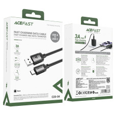Кабель ACEFAST C20-04 USB-A to USB-C aluminum alloy charging data cable Black