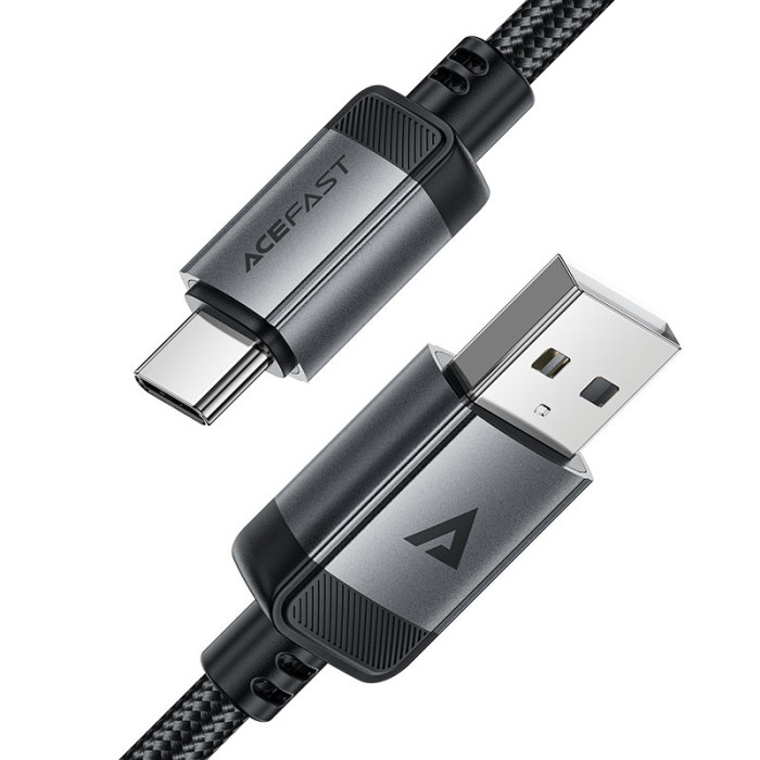 Кабель ACEFAST C20-04 USB-A to USB-C aluminum alloy charging data cable Black
