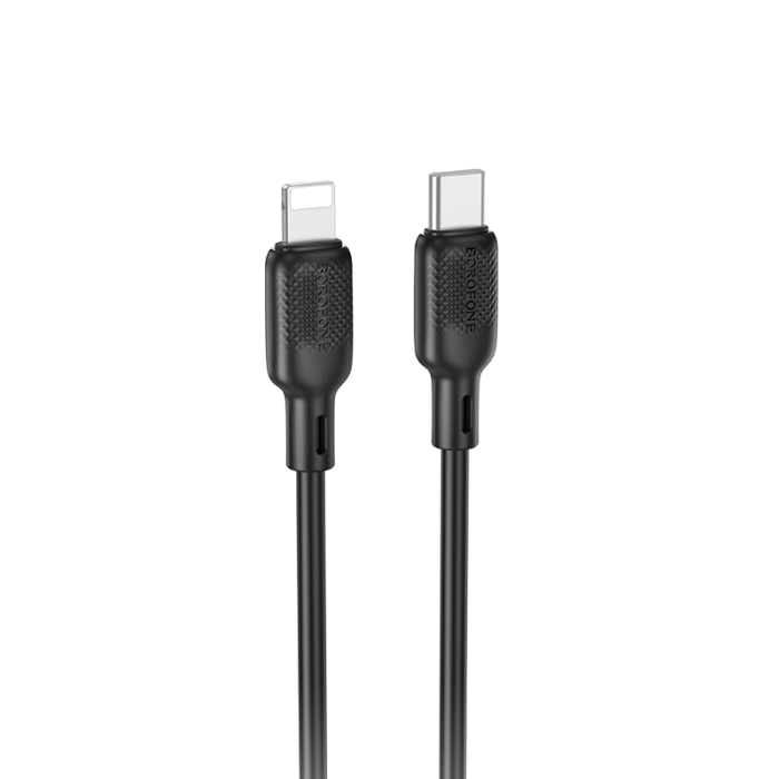 Кабель BOROFONE BX113 Lenny PD silicone charging data cable iP(L=1M) Black