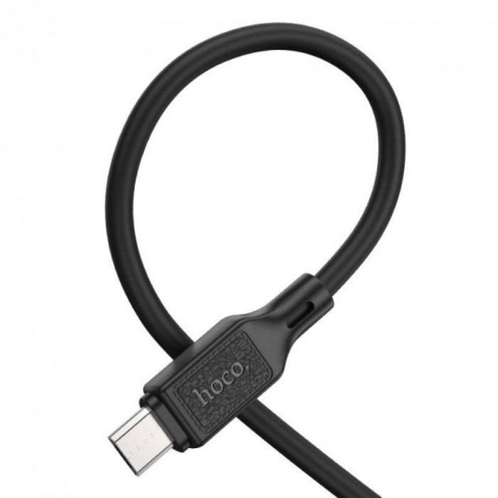Кабель HOCO X90 Cool silicone charging data cable for Micro Black