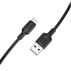 Кабель BOROFONE BX113 Lenny silicone charging data cable Micro(L=1M) Black