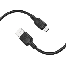 Кабель BOROFONE BX113 Lenny silicone charging data cable Micro(L=1M) Black