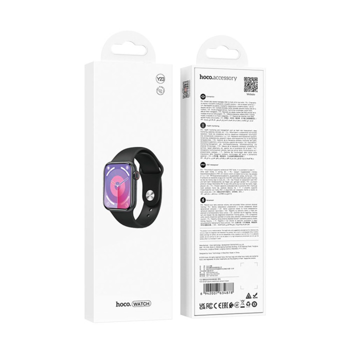 Смарт-годинник HOCO Y23 51mm. 300 mAh. IP67 Smart sports watch(call version) Black
