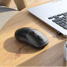 Маніпулятор миша HOCO GM25 Royal dual-mode business wireless mouse Dark Night Black