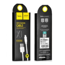 Кабель HOCO X1 USB to iP 2.4A, 2m, PVC, PVC connectors, White