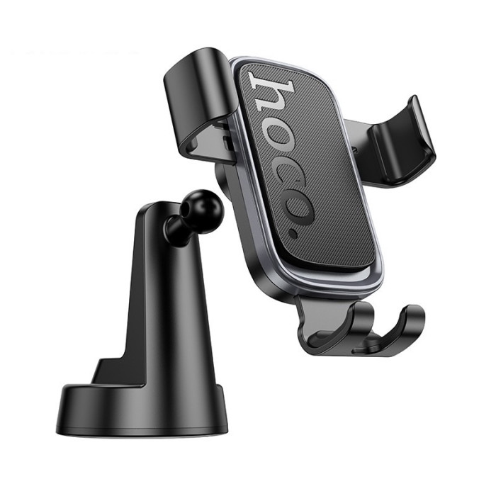 Автотримач для телефона HOCO H81 Vista Gravity Car holder (center console) Black Metal Gray