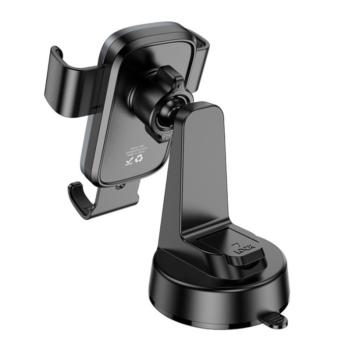 Автотримач для телефона HOCO H81 Vista Gravity Car holder (center console) Black Metal Gray