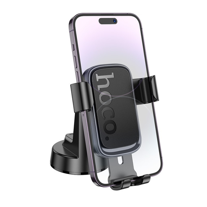 Автотримач для телефона HOCO H81 Vista Gravity Car holder (center console) Black Metal Gray