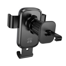 Автотримач для телефона HOCO H80 Vista gravity car holder (air outlet) Black Metal Gray