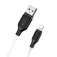 Кабель BOROFONE BX42 USB to iP 2.4A, 1m, silicone, TPE connectors, White