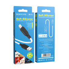 Кабель BOROFONE BX42 USB to iP 2.4A, 1m, silicone, TPE connectors, White