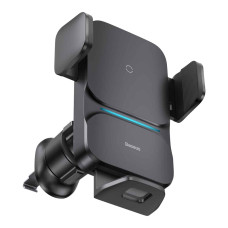Автотримач для телефона з БЗП Baseus Wisdom Auto Alignment 15W Black