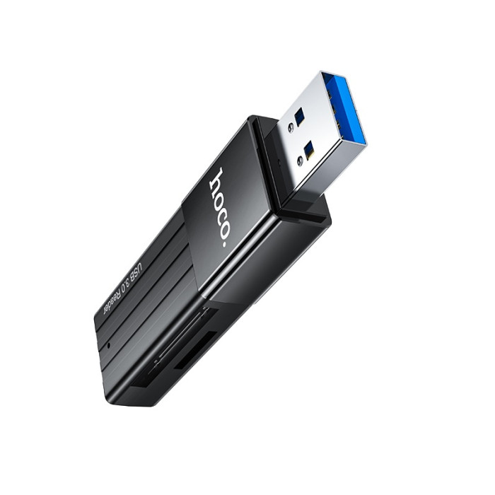 Кардрідер HOCO HB20 Mindful 2-in-1card reader(USB3.0) Black