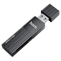 Кардрідер HOCO HB20 Mindful 2-in-1card reader(USB3.0) Black