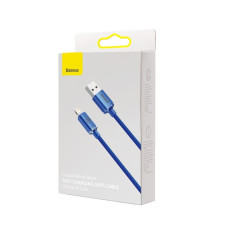 Кабель Baseus Crystal Shine Series Fast Charging Data Cable USB to iP 2.4A 1.2m Blue