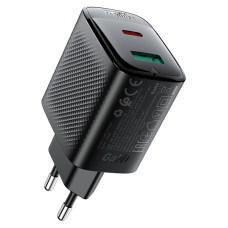 Мережевий зарядний пристрій ACEFAST A106 PD45W GaN (USB-C+USB-A) charger (EU) Black
