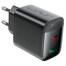 Мережевий зарядний пристрій ACEFAST A106 PD45W GaN (USB-C+USB-A) charger (EU) Black