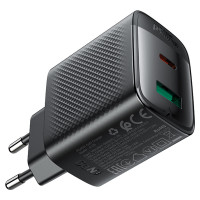 Мережевий зарядний пристрій ACEFAST A106 PD45W GaN (USB-C+USB-A) charger (EU) Black