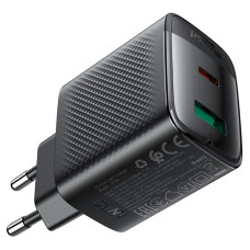 Мережевий зарядний пристрій ACEFAST A106 PD45W GaN (USB-C+USB-A) charger (EU) Black
