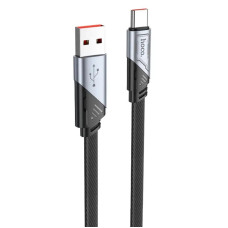 Кабель HOCO U119 USB to Type-C 5A, 1.2m, nylon, aluminum connectors, Black