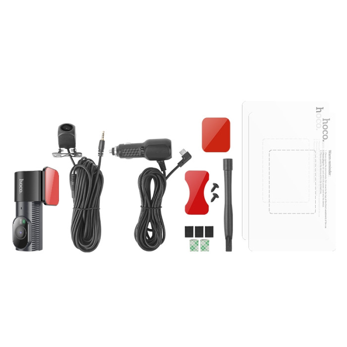 Відеореєстратор HOCO DV8 2K display hidden driving recorder(with rear camera) Black