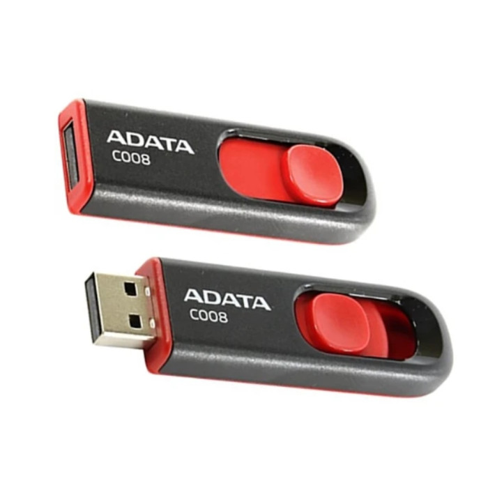 Флеш-накопичувач ADATA USB 2.0 C008 32Gb Black/Red