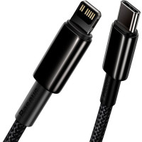 Кабель Baseus Tungsten Gold Fast Charging Data Cable Type-C to iP PD 20W 1m Black