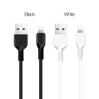 Кабель HOCO X20 USB to iP 2A, 2m, PVC, TPE connectors, Black