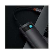 USB-хаб Baseus Metal Gleam Series 7-in-1 Multifunctional Type-C HUB Docking Station Gray（Type-C to HDMI*1+USB3.0*2+USB-C*1+PD*1+SD/TF*1)