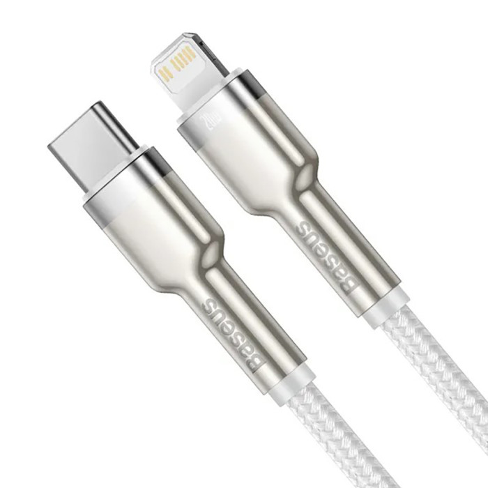 Кабель Baseus Cafule Series Metal Data Cable Type-C to iP PD 20W 1m White