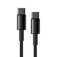 Кабель Baseus Tungsten Gold Fast Charging Data Cable Type-C to Type-C 100W 2m Black