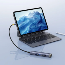 USB-хаб Baseus UltraJoy Series 7-Port HUB AIR Space Grey (Type-C to HDMI4K@60Hz*1+USB3.0*2+PD*1+SD/TF3.0*1+3.5mm*1)