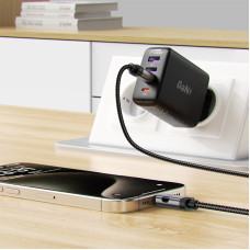 Кабель ACEFAST C15-03 USB-C to USB-C zinc alloy digital display braided charging data cable Black