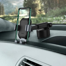 Автотримач для телефона Baseus Tank gravity car mount holder with suction base Tarnish Black