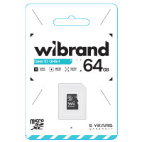 Карта пам'яті microSDXC (UHS-1) Wibrand 64Gb class 10