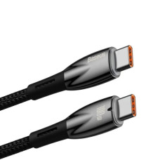 Кабель Baseus Glimmer Series Fast Charging Data Cable Type-C to Type-C 100W 1m Black
