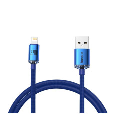 Кабель Baseus Crystal Shine Series Fast Charging Data Cable USB to iP 2.4A 2m Blue