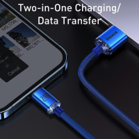 Кабель Baseus Crystal Shine Series Fast Charging Data Cable USB to iP 2.4A 2m Blue