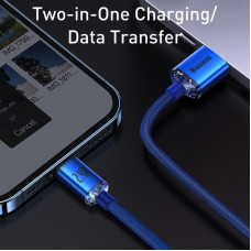Кабель Baseus Crystal Shine Series Fast Charging Data Cable USB to iP 2.4A 2m Blue