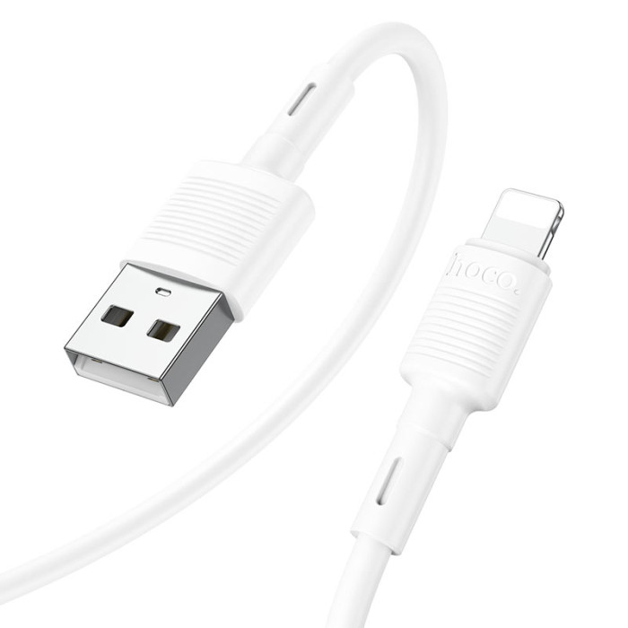 Кабель HOCO X83 USB to iP 2.4A, 1m, PVC, PVC connectors, White