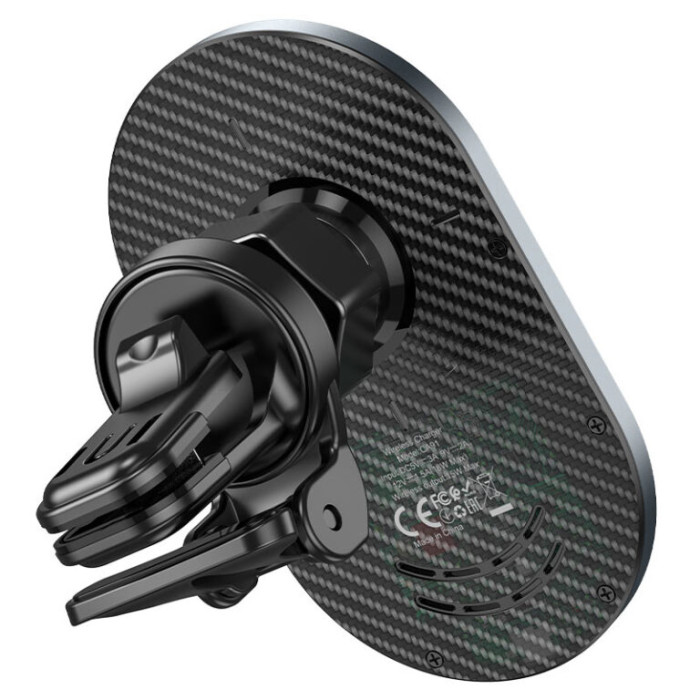 Автотримач для телефона з БЗП HOCO CA91 Magic magnetic wireless fast charging car holder Gray