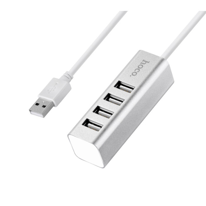 USB-хаб HOCO HB1 4USB Line machine Silver