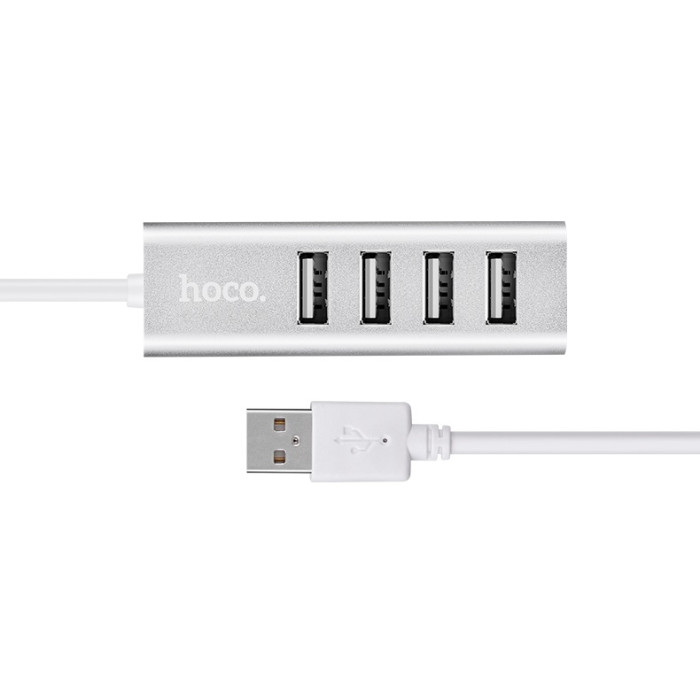USB-хаб HOCO HB1 4USB Line machine Silver