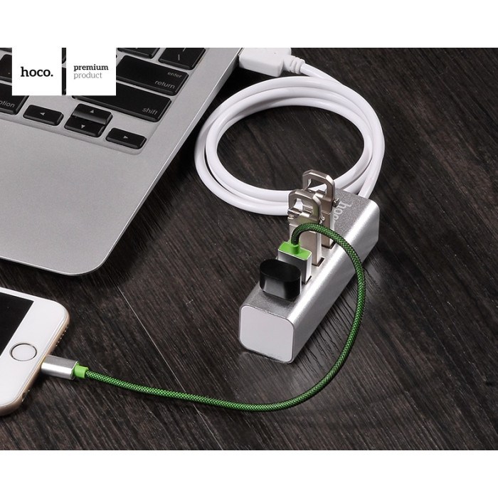 USB-хаб HOCO HB1 4USB Line machine Silver