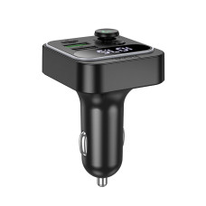АЗП з FM-модулятором HOCO E85 Tiger PD20W+QC3.0 car BT FM transmitter Black