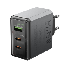 Мережевий зарядний пристрій BOROFONE BN22 Lena PD65W(2C1A) charger(EU) Metal Gray