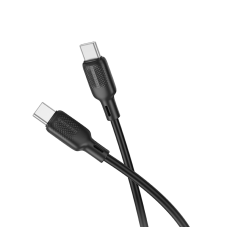 Кабель BOROFONE BX113 Lenny 60W silicone charging data cable C to C(L=2M) Black