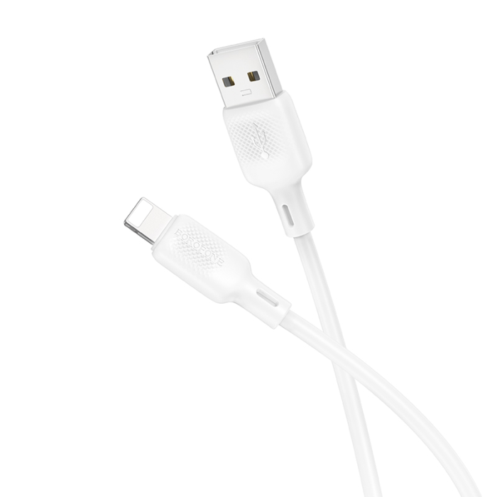 Кабель BOROFONE BX113 Lenny silicone charging data cable iP(L=1M) White