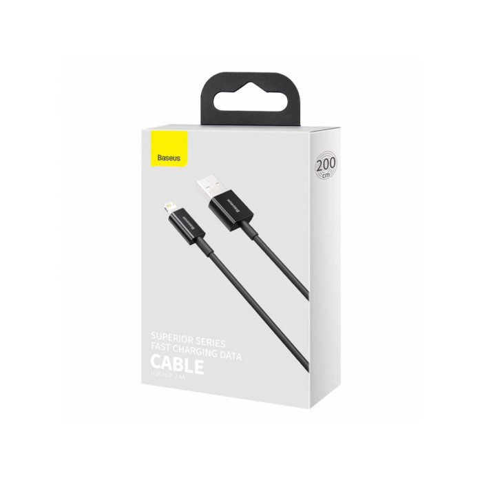 Кабель Baseus Superior Series USB to iP 2.4A 2m Black