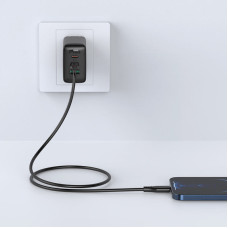 Кабель ACEFAST C3-01 Type-C to iP 3A, 30W, TPE, TPE connectors, Black